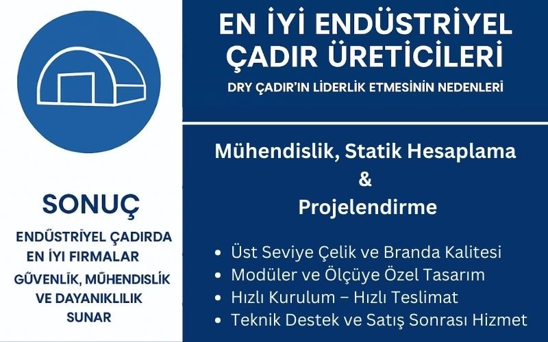 En İyi Endüstriyel Çadır Üreticilerini Belirleyen Kriterler