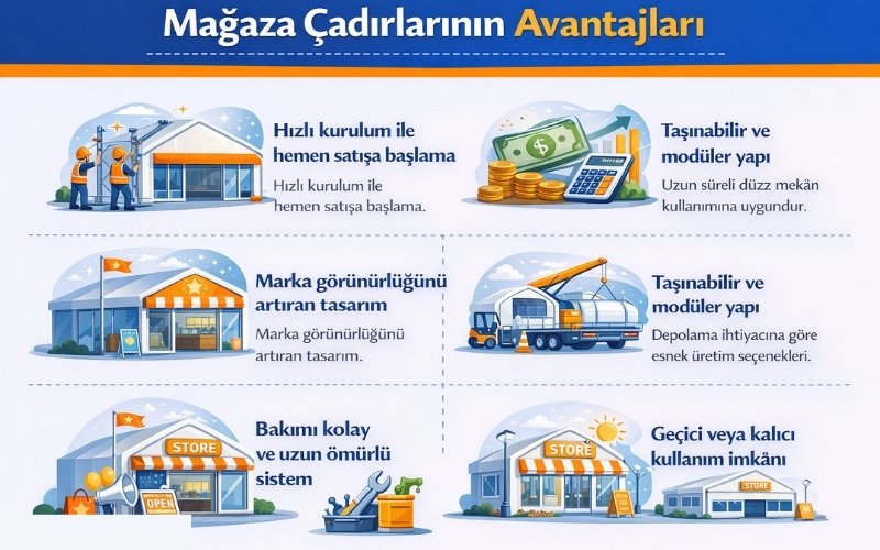 Mağaza Çadırlarının Avantajları