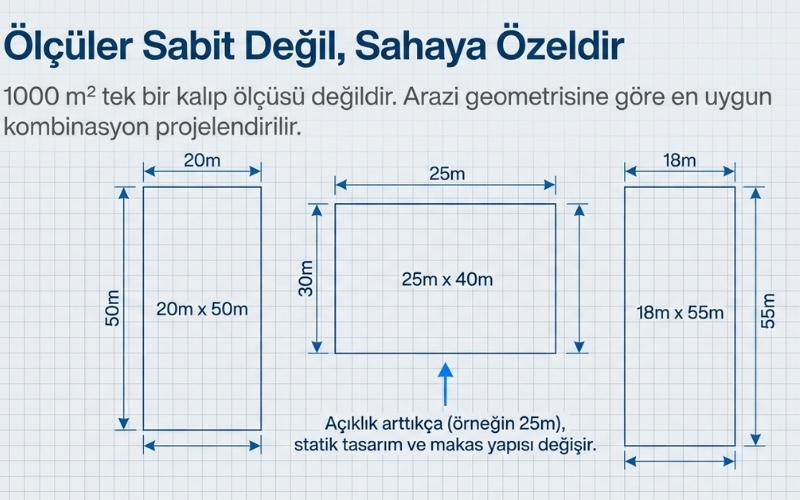 1000 m² Depo Çadırı Üretimi Statik Hesap, Kurulum Süreci ve Maliyet Belirleyen Teknik Faktörler