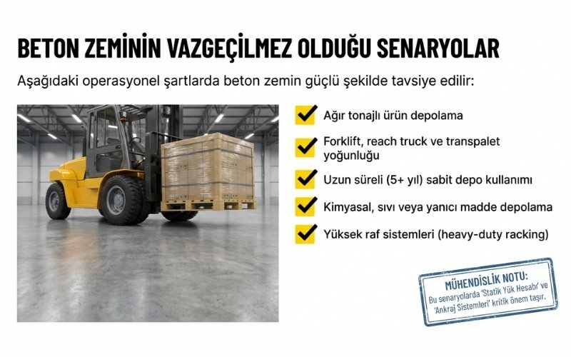 Beton Zemin Ne Zaman Şarttır