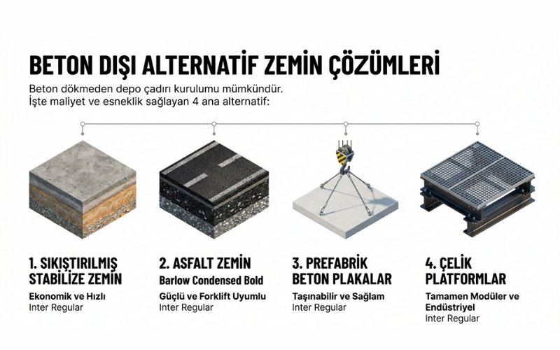 Beton Zemin Olmadan Depo Çadırı Kurulabilir mi