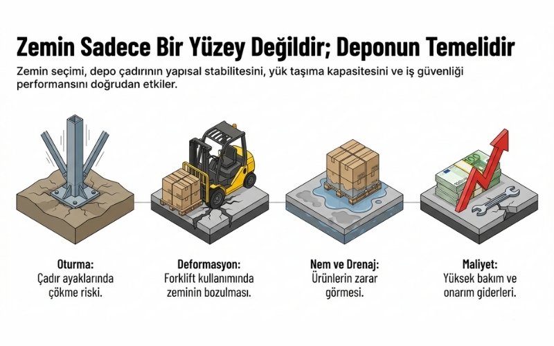 Depo Çadırında Zemin Neden Bu Kadar Önemli