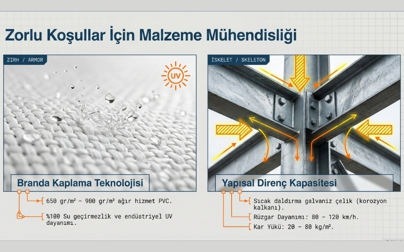 Depo Çadırı Fiyatları ve Üretici Seçimi 16 Depo Çadırı Malzeme Kalitesi ve Kaplama Türleri