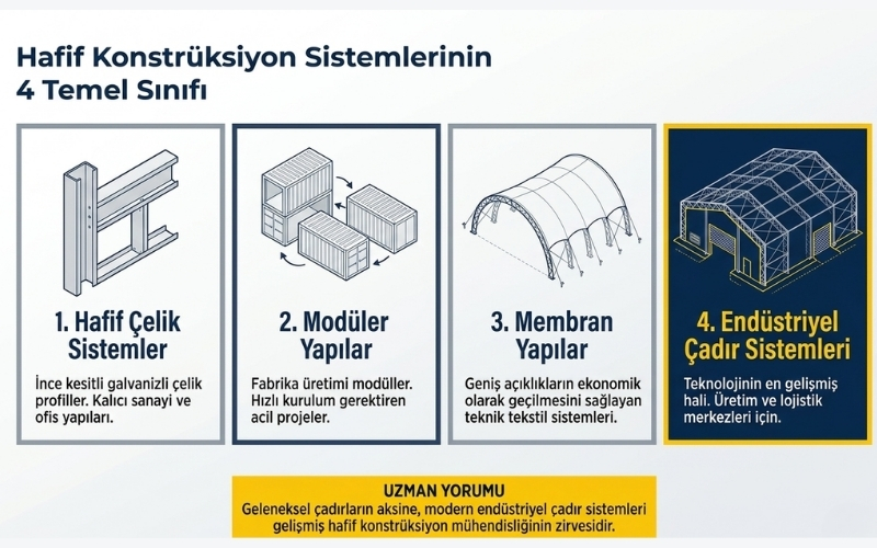 Hafif Konstrüksiyon Nedir? 3 Hafif Konstrüksiyon Sistemleri