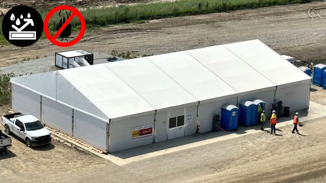 Yangına ve Suya Dayanıklı Depo Çadırı