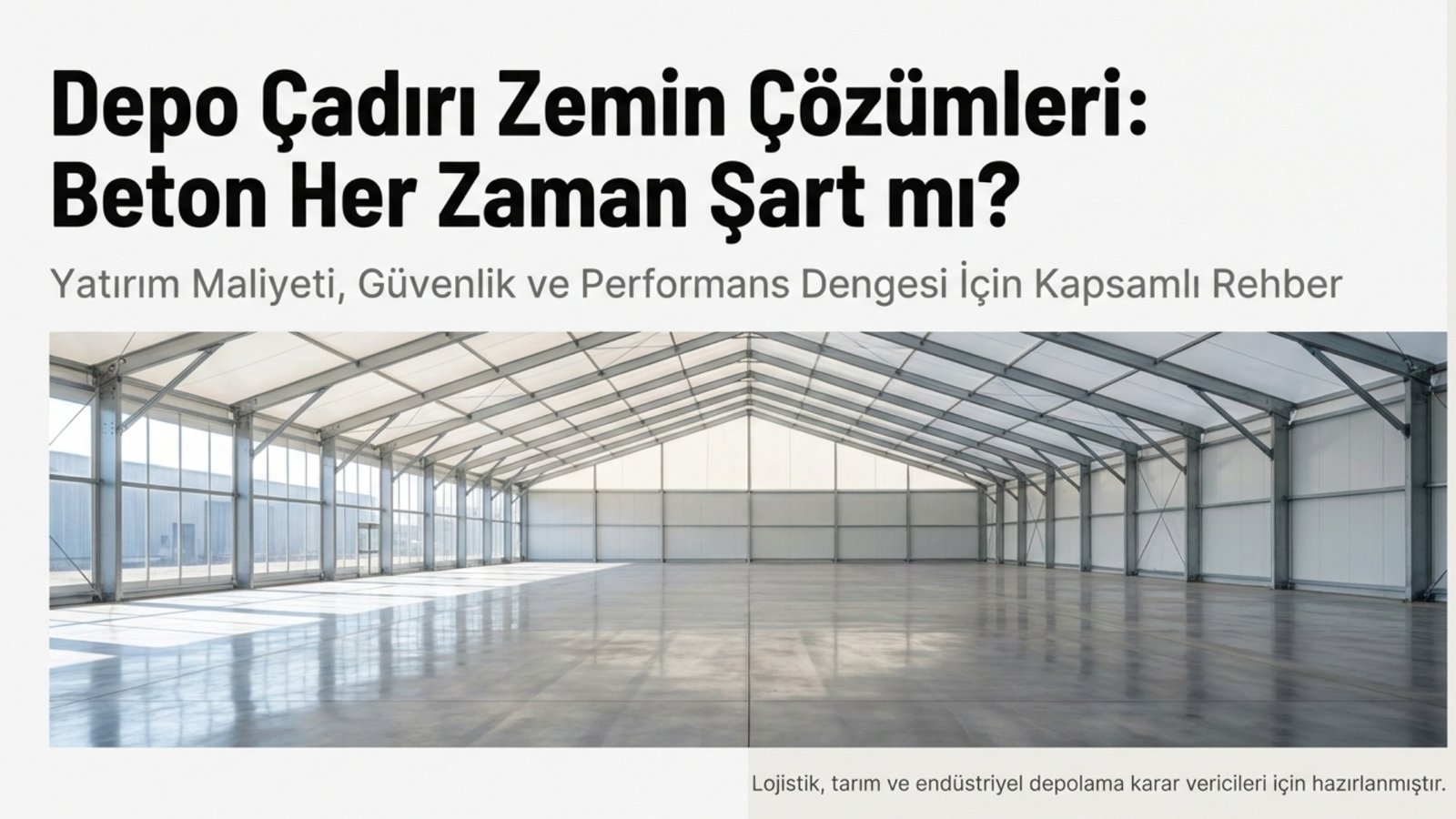 Depo Çadırı Beton Zemin Şart mı