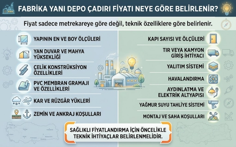Fabrika Yanına Depo Çadırı Kurulur mu? 29 Fabrika Yanı Depo Çadırı Fiyatı Neye Göre Belirlenir