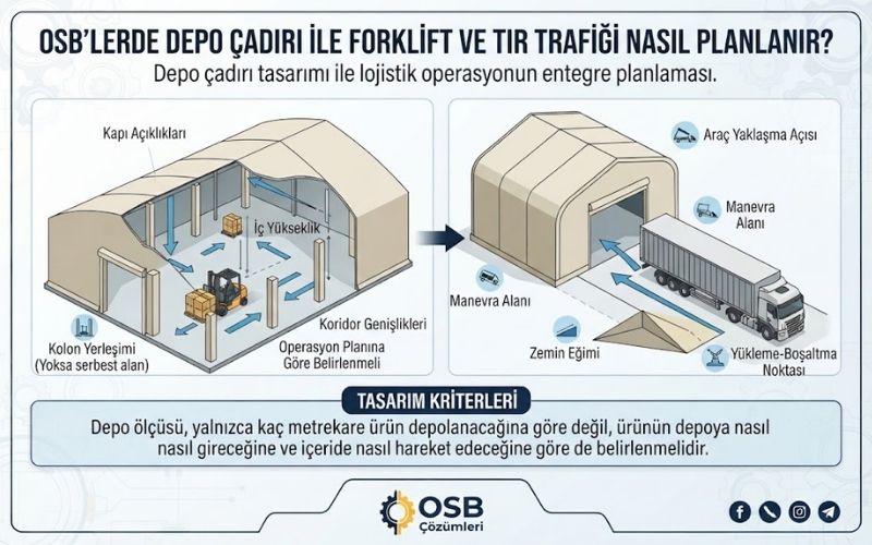 OSB'lerde Depo Çadırı ile Forklift ve TIR Trafiği Nasıl Planlanır?